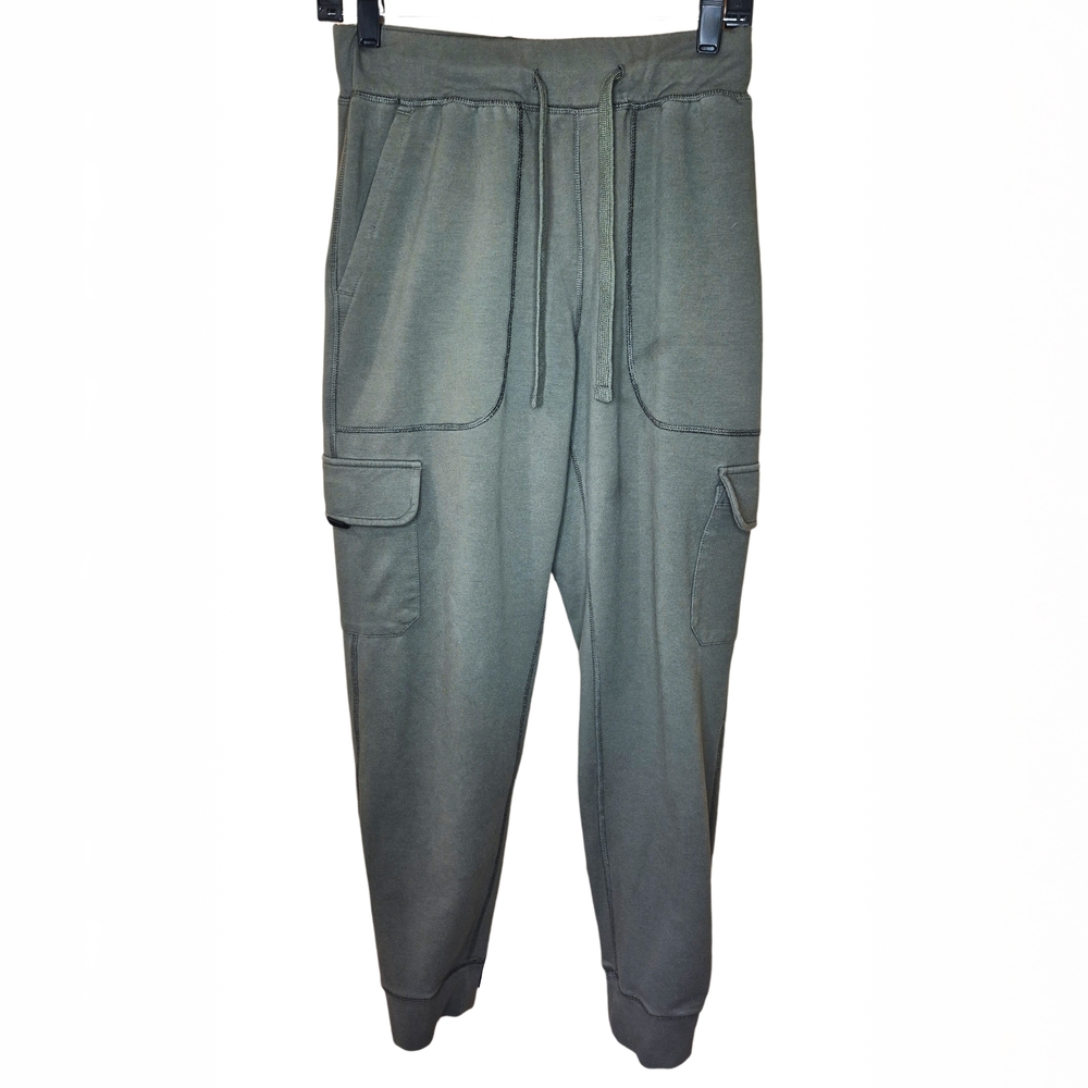 Russell Athletic Men’s Small Cargo Joggers Olive 28-30 Training Fit
